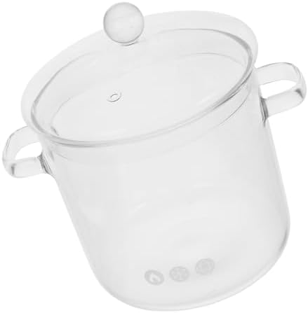 Clear Glass Cooking Pot with Lid for Stove