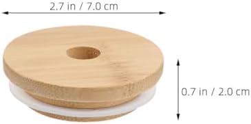 Luxshiny 6-Pack Wooden Mason Jar lids