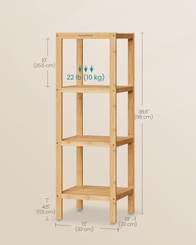 Bamboo Multi-Functional Storage Rack for Home Use