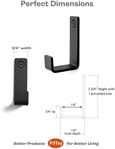 Piffny 6-Piece Stainless Steel Wall Hook Set