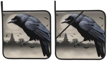 lsiulus Night Crow Potholders 2-Pack