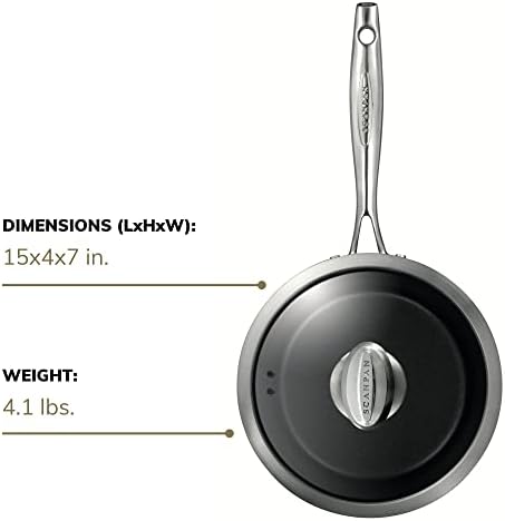 SCANPAN Pro IQ 3 Qt Covered Saucepan