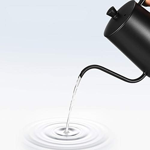 MERMOO YILAN Gooseneck Coffee Kettle 21oz Silver