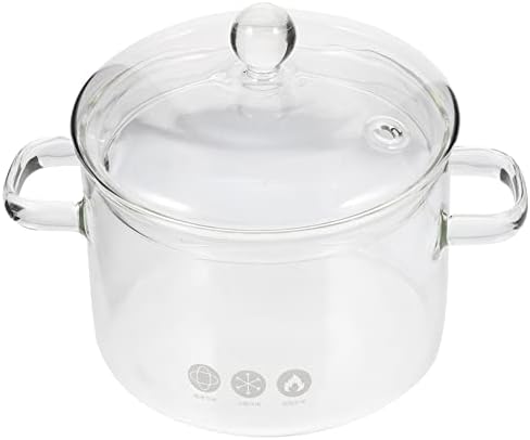 High Borosilicate Glass Stockpot with Double Handles and Lid