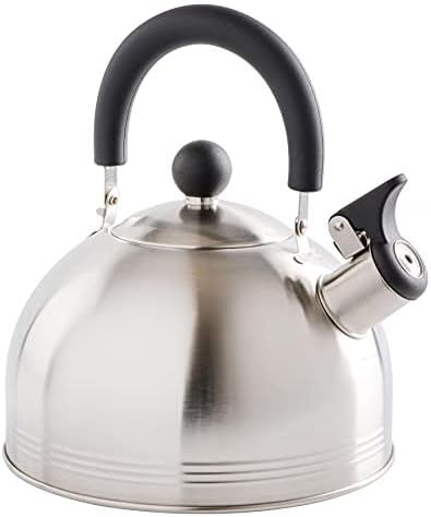 Mr Coffee Carterton Whistling Tea Kettle 15 Quart Mirror Polish