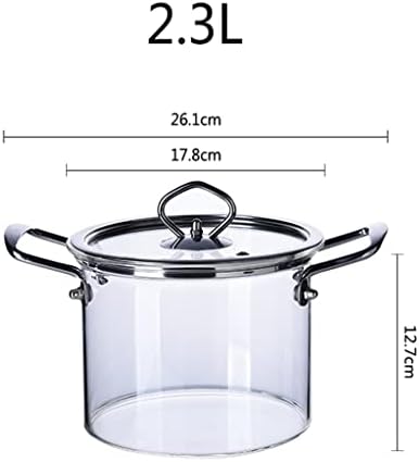 Elegant Glass Pot with Cover for Cooking and Storage