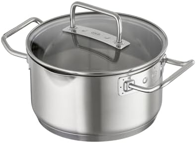 Rsle EXPERTISO 63-in 1810 SS Casserole Pot with Glass Lid