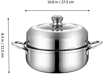 Mikinona 1pc Stainless Steel Steamer Stock Pot