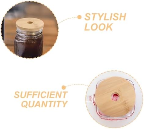 Luxshiny 6-Pack Wooden Mason Jar lids