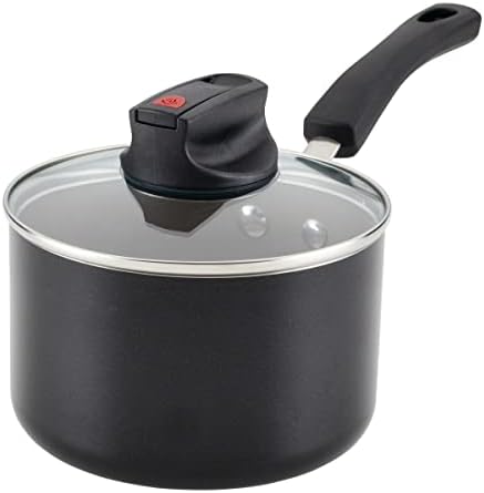 Farberware Smart Control Nonstick Sauce Pan with Lid 2 Quart Black