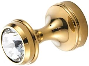Elegant Gold Towel Hook with Shiny Crystal Design