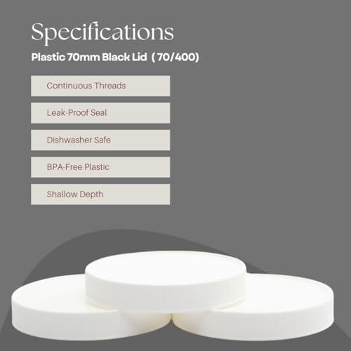Secure Storage Jar Lids White 3-Pack