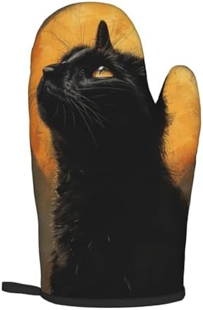 Haute Halloween Cat Oven Mitts Best Party Accessories