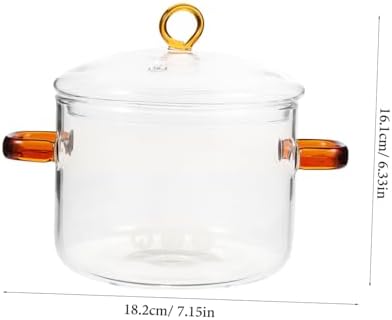 Happyyami Glass Stewing Pot with Lid