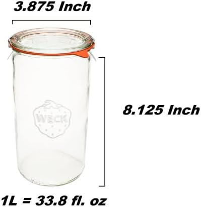 Weck Jar 15L Glass Jar with Airtight Lid