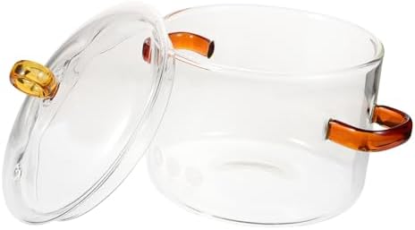 Happyyami Glass Stewing Pot with Lid