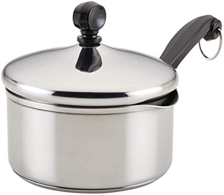 Farberware Classic 1-Quart Straining Saucepan with Lid Silver