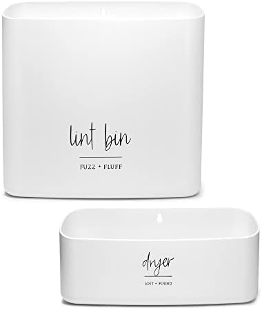 August and Wae Magnetic Lint Bin Set 2 Piece Laundry Storage Solution