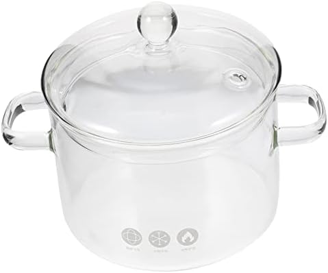 DECHOUS High-Borosilicate Glass Stockpot with Lid 1500ml