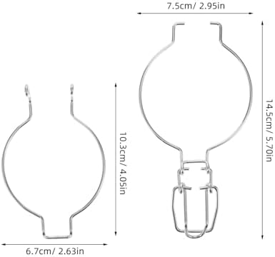 Wide Mouth Glass Jar Sealed Buckle Wire Clamp Silver