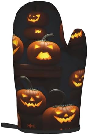 Halloween Pumpkin Oven Mitt Set