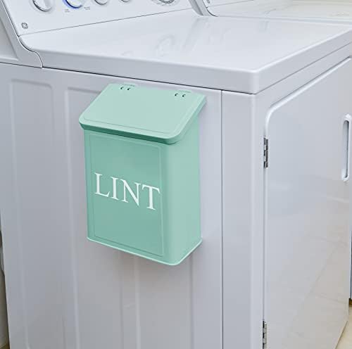 Calindiana Modern Farmhouse Metal Lint Bin for Laundry Room