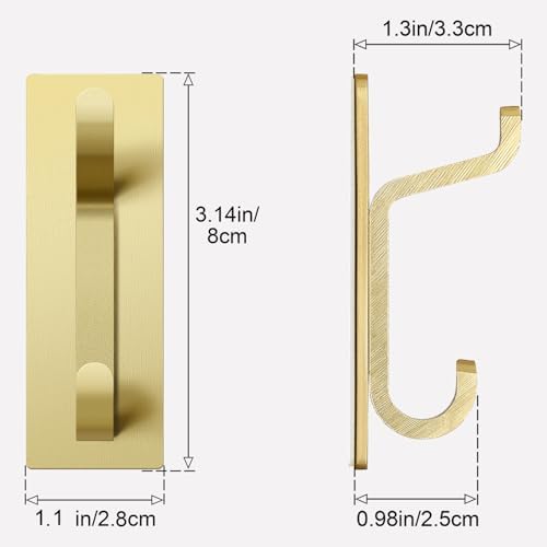 Heavy-Duty 12LB Towel Hooks for Bathrooms 4-Pack Stainless