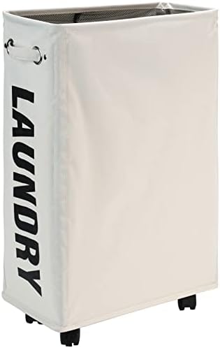 25-Inch Slim Collapsible Laundry Basket on Wheels