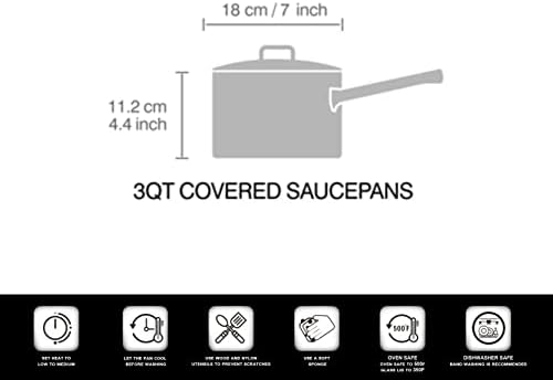 Cooks Standard Dutch Oven 3-Quart Stockpot Set