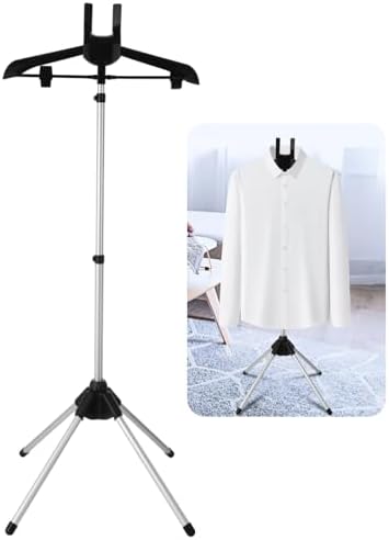 Sturdy Adjustable Folding Clothes Rack with 4 Legs