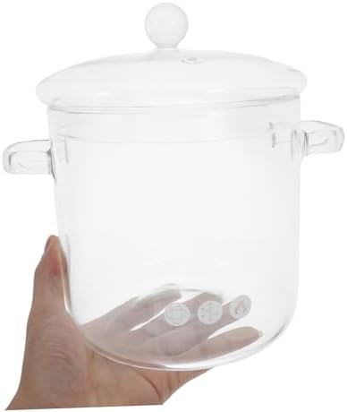 Clear Glass Cooking Pot with Lid for Stove