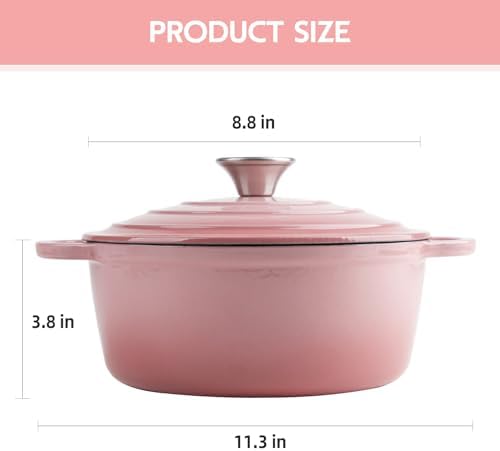 3 QT Enameled Cast Iron Dutch Oven
