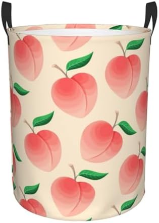 Peach Laundry Hamper Foldable Basket