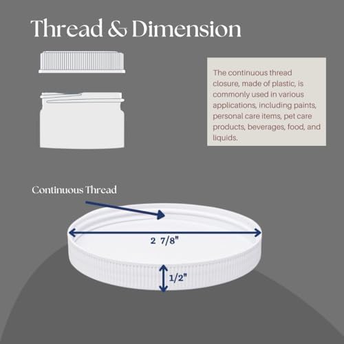 Secure Storage Jar Lids White 3-Pack