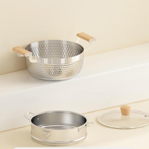 VKEID Stock Pot with Lid 78In Tri-Ply Stainless Steel