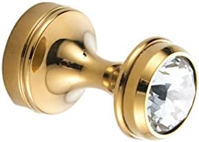 Elegant Gold Towel Hook with Shiny Crystal Design