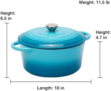 5 QT Cast Iron Dutch Oven for Perfect Bread Baking