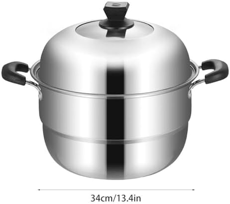 Deep Stock Pot - Non-Stick Stainless Steel Tri-Ply Stockpot