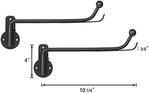 Mkono Wall Clothes Hanger Rack 2 Pack Black