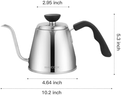 Gooseneck Coffee Kettle Travel-Friendly 24oz Pour Over 304 Stainless Steel