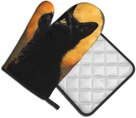 Haute Halloween Cat Oven Mitts Best Party Accessories
