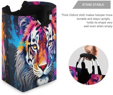 Kigai Foldable Laundry Basket with Tiger Design