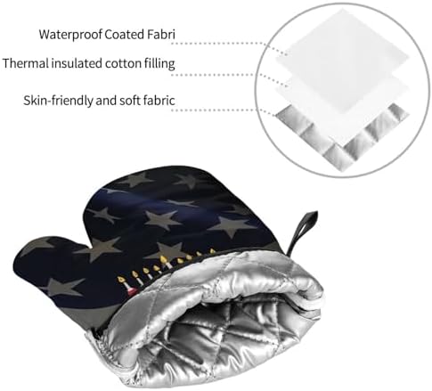 Rqwaaed Premium Heat-Resistant Oven Mitts Set