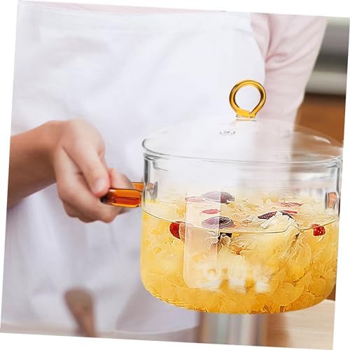 Happyyami Glass Stewing Pot with Lid