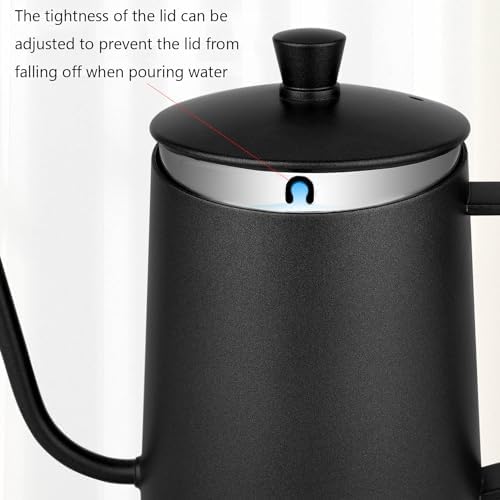 MERMOO YILAN Gooseneck Coffee Kettle 21oz Silver