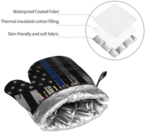 Happy Hanukkah Premium Heat-Resistant Oven Mitts Set