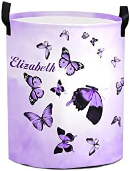 Color Sky Butterflies Personalized Waterproof Folding Laundry Basket