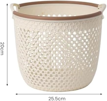 Space-Saving Laundry Basket with Dual Handles for Efficient Storage