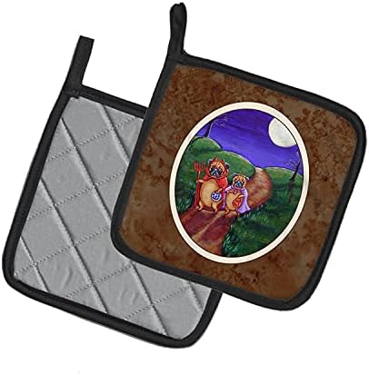 Trick or Treat Halloween Pug Pot Holder Set
