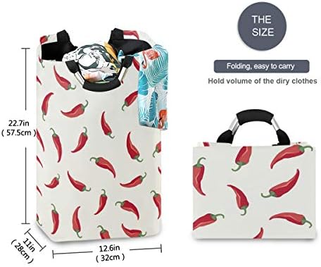 MOYYO Red Chili Collapse Laundry Basket - Eco-Friendly Folding Organizer for Home